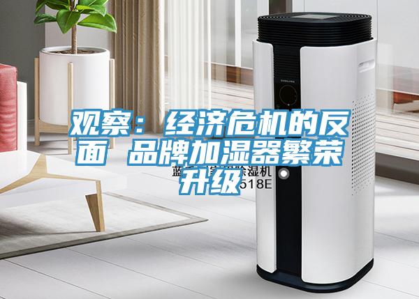 觀察：經濟危機的反面 品牌加濕器繁榮升級