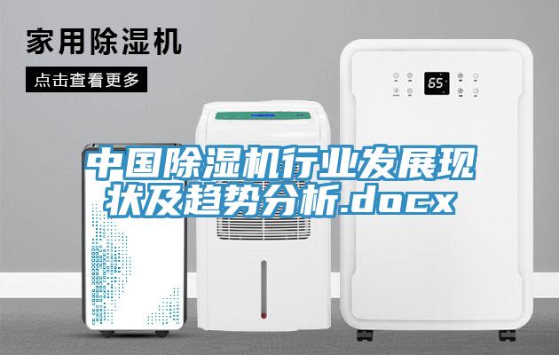 中國除濕機行業發展現狀及趨勢分析.docx