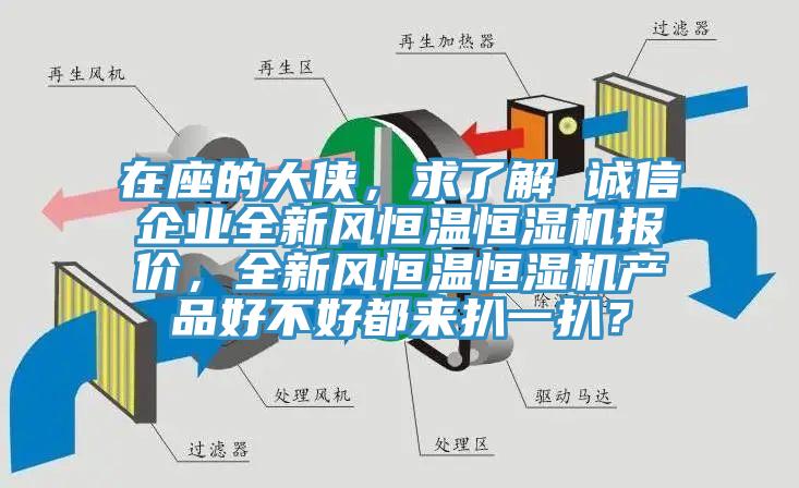 在座的大俠，求了解 誠信企業全新風恒溫恒濕機報價，全新風恒溫恒濕機產品好不好都來扒一扒？