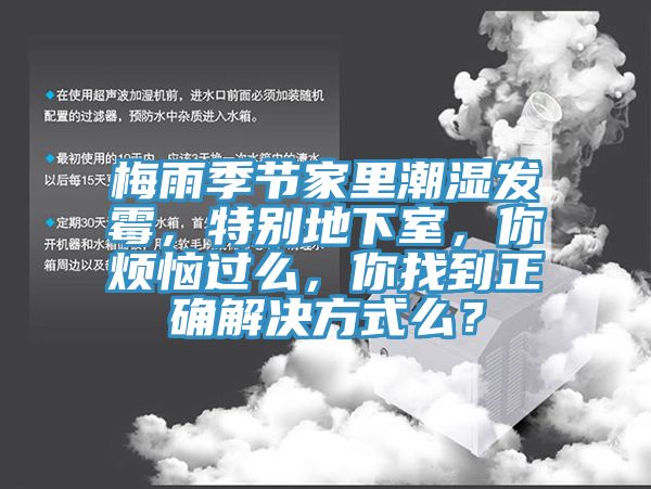 梅雨季節家里潮濕發霉，特別地下室，你煩惱過么，你找到正確解決方式么？